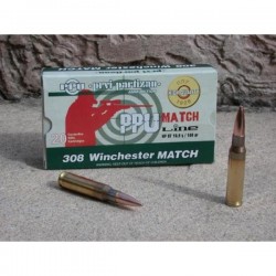 CARTOUCHES PARTIZAN CAL. .308 Win 168gr HPBT Boite de 20