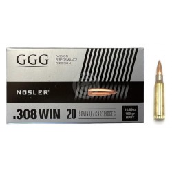 Munitions GGG 168 Gr HPBT par 1000